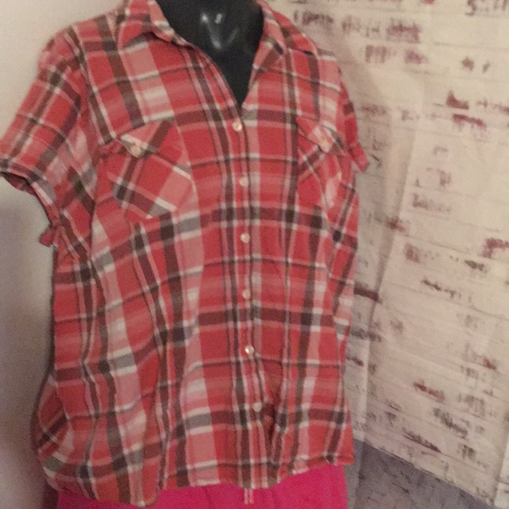 Plaid shirt sleeve shirt sonoma 3XL